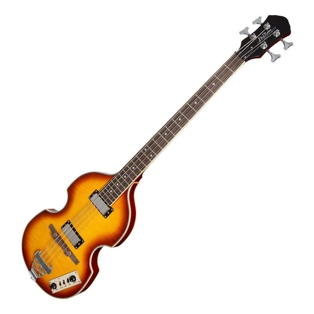 J&D Luthiers Violin-Style Electric Bass Guitar - Honey Burst-J&D Luthiers-Infinite Music