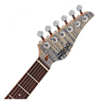 JET Elite JS-45 Flame Maple Electric Guitar - Indigo Gray w/- Deluxe Gig Bag-Jet Guitars-Infinite Music