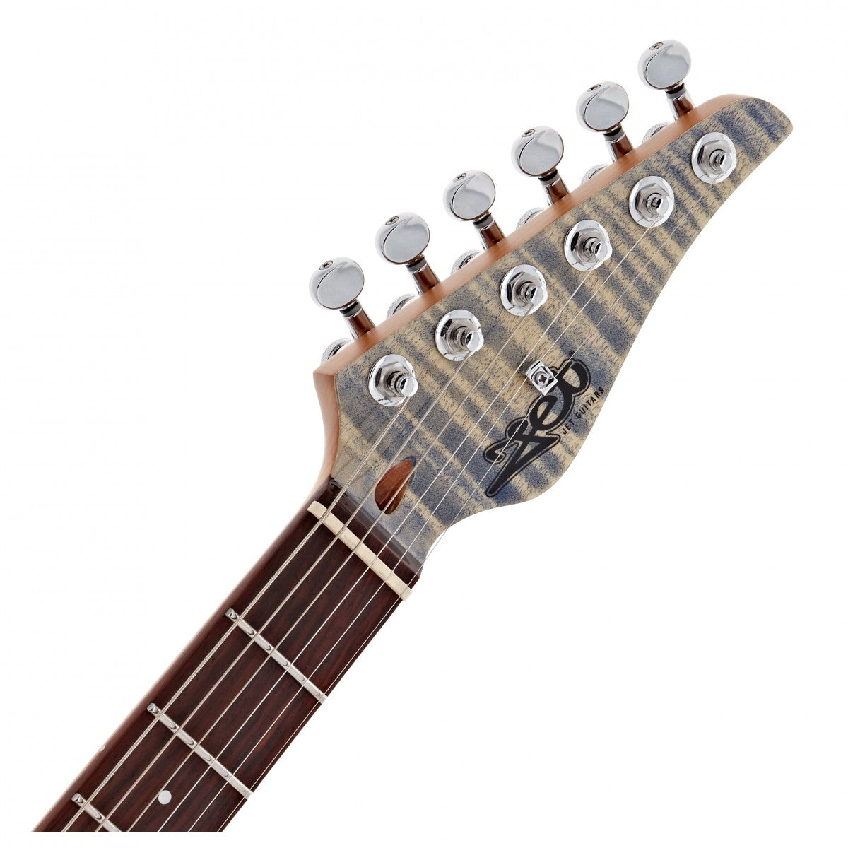 JET Elite JS-45 Flame Maple Electric Guitar - Indigo Gray w/- Deluxe Gig Bag-Jet Guitars-Infinite Music