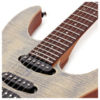 JET Elite JS-45 Flame Maple Electric Guitar - Indigo Gray w/- Deluxe Gig Bag-Jet Guitars-Infinite Music