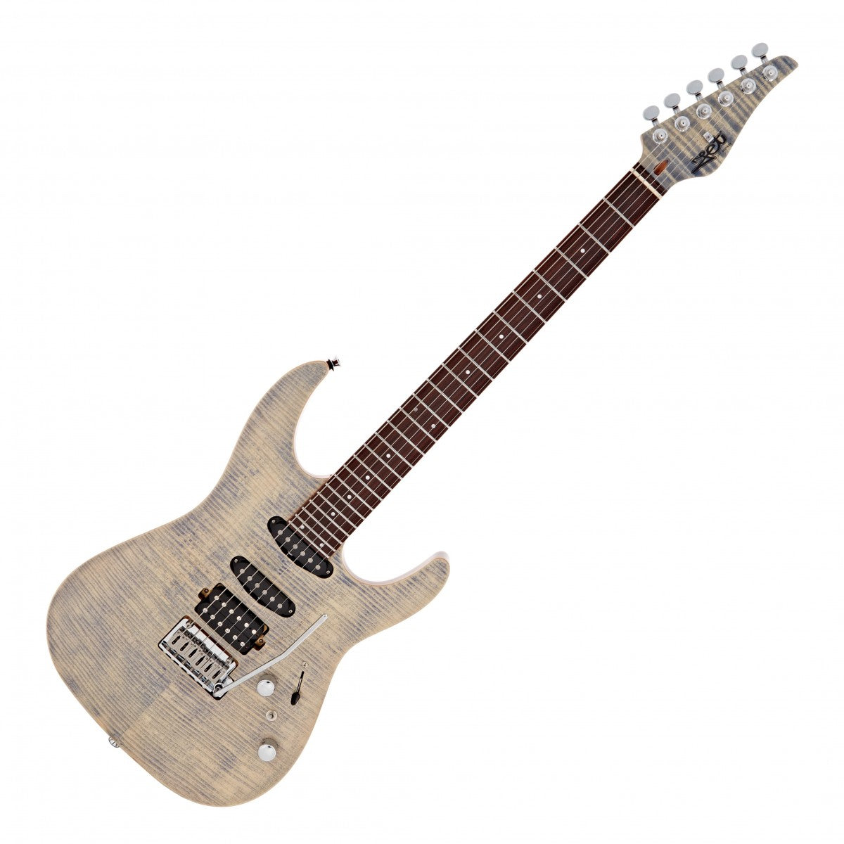 JET Elite JS-45 Flame Maple Electric Guitar - Indigo Gray w/- Deluxe Gig Bag-Jet Guitars-Infinite Music