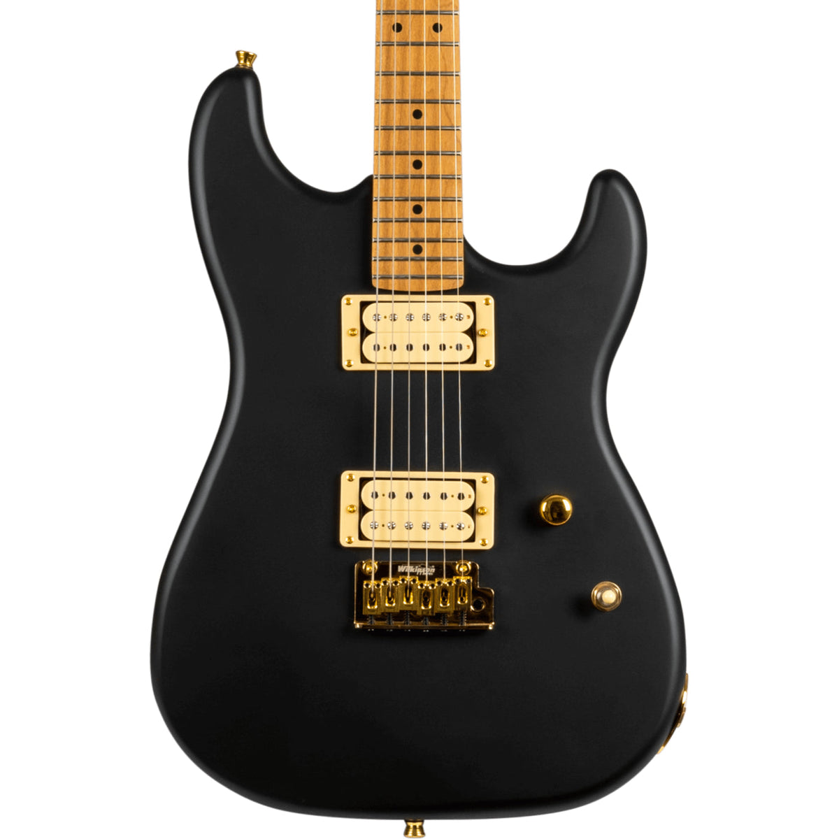 JET GUITARS JS-700 ELECTRIC GUITAR HH ROASTED MAPLE NECK - SATIN BLACK-Jet Guitars-Infinite Music