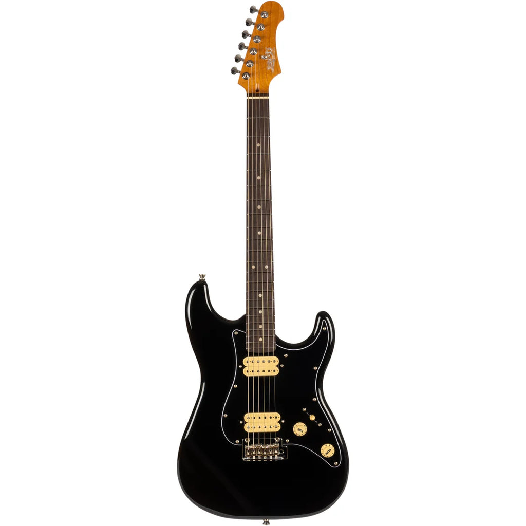 JET Guitars JS-400-BK-R HH Electric Guitar Roasted Maple/ Rosewood - Black-Jet Guitars-Infinite Music