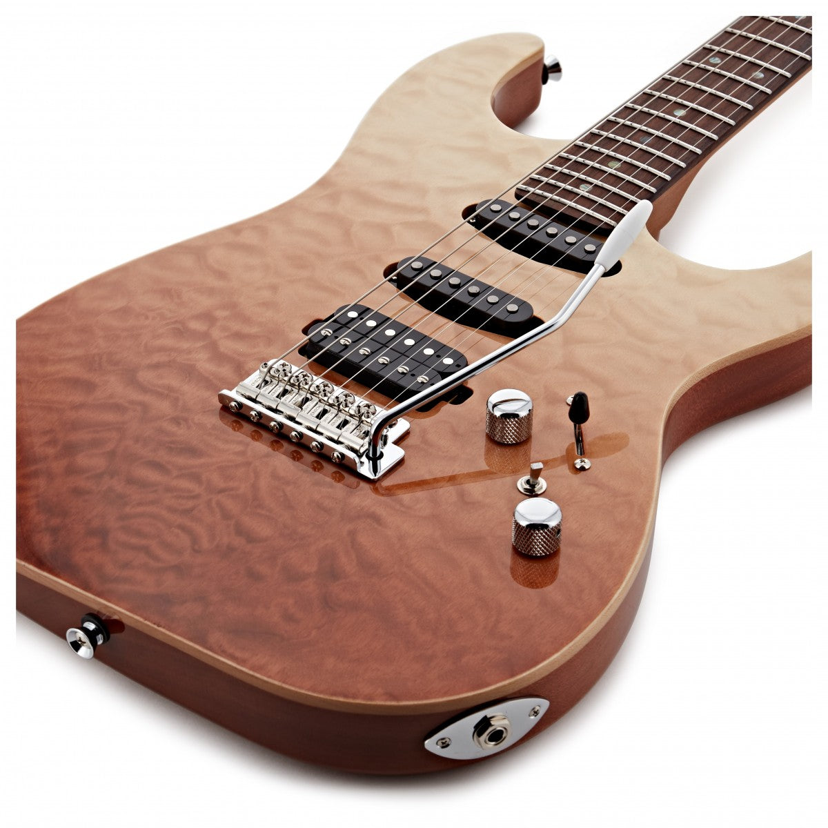 JET Guitars JS-45 Elite Quilt Top Electric Guitar HSS RW - Fireburst W/- Deluxe Gig Bag-Jet Guitars-Infinite Music