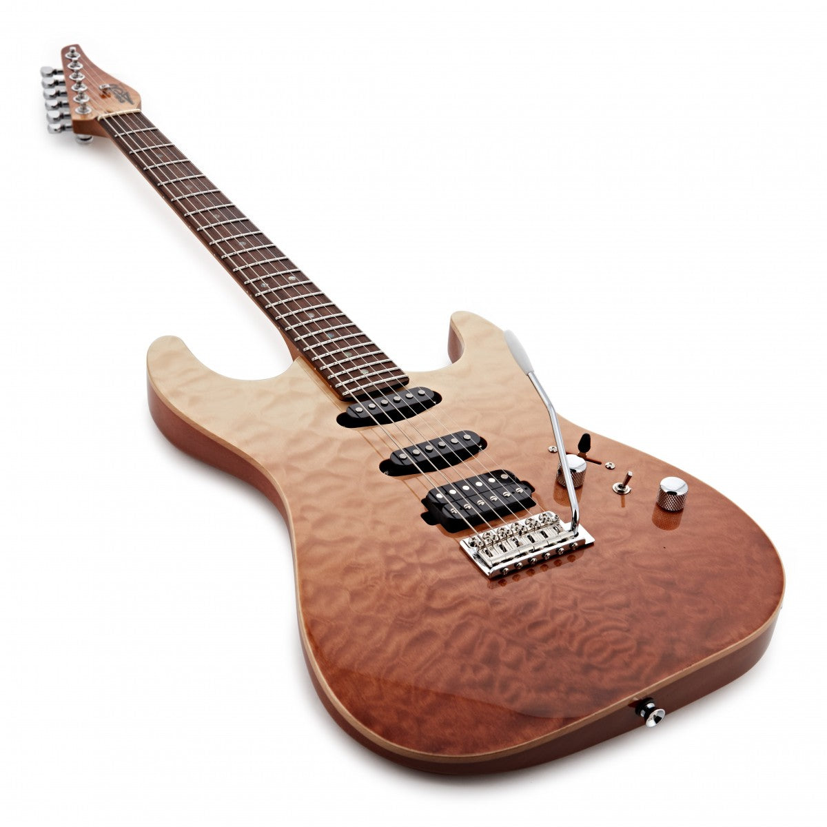 JET Guitars JS-45 Elite Quilt Top Electric Guitar HSS RW - Fireburst W/- Deluxe Gig Bag-Jet Guitars-Infinite Music