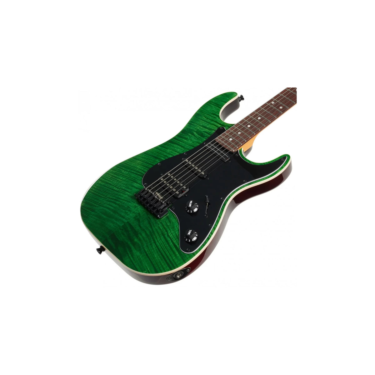 JET Guitars JS-450-TGR-R Electric Guitar Roasted Maple/ Rosewood - Transparent Green -Jet Guitars-Infinite Music