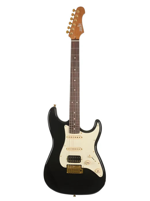 JET Guitars JS-480-BK-G Electric Guitar Roasted Maple/ Rosewood - Black-Jet Guitars-Infinite Music