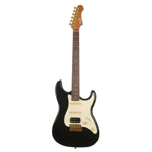 JET Guitars JS-480-BK-G Electric Guitar Roasted Maple/ Rosewood - Black-Jet Guitars-Infinite Music