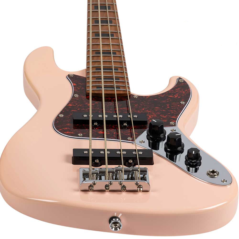 JET JB-300 Travel Short Scale Bass - Shell Pink (JB-300-TRAVEL-PK)
