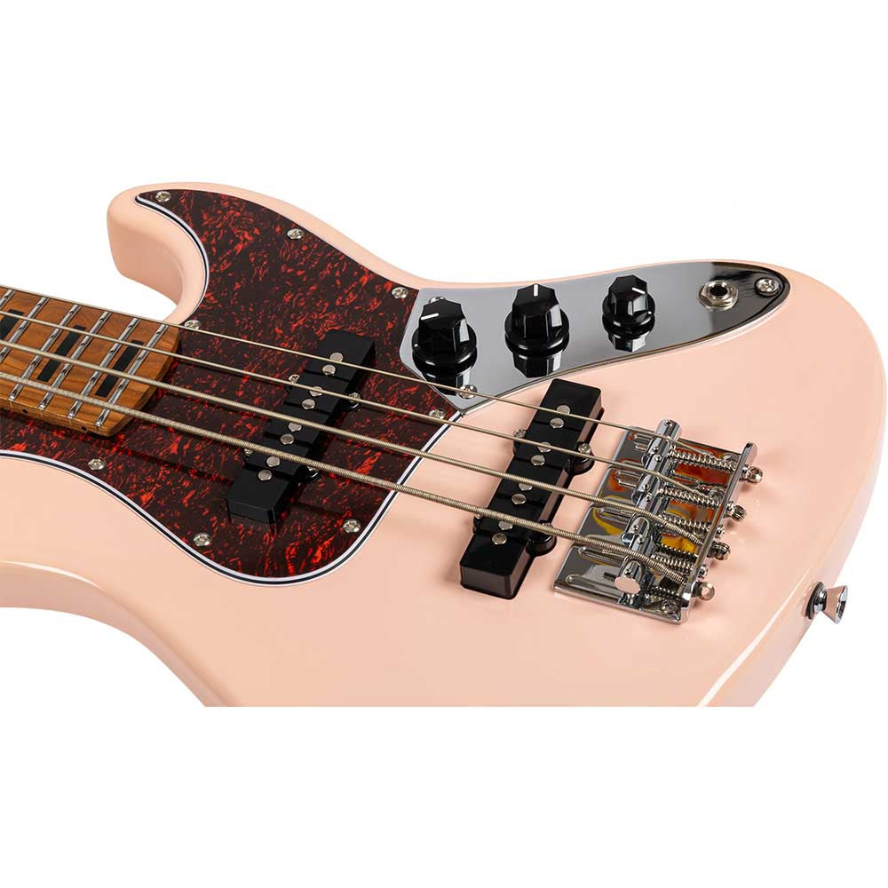 JET JB-300 Travel Short Scale Bass - Shell Pink (JB-300-TRAVEL-PK)