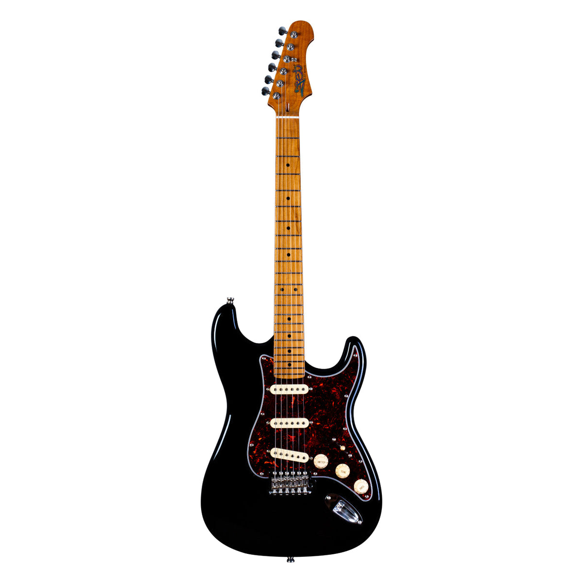 Jet JS-300 Electric Guitar SSS Canadian Roasted Maple Neck - BLACK-Jet Guitars-Infinite Music