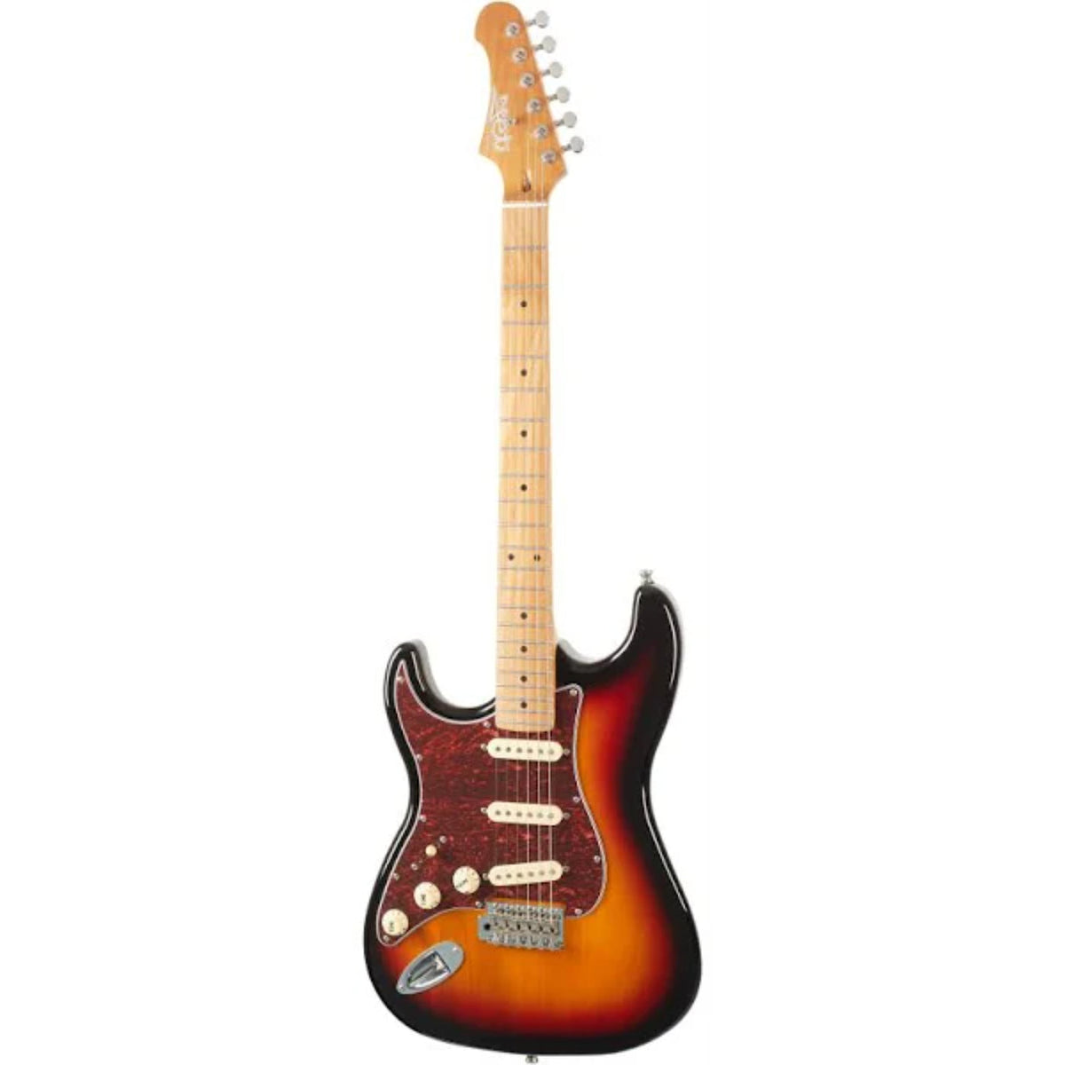 Jet JS-300 LEFT HAND Electric Guitar SSS Canadian Roasted Maple Neck - SUNBURST-Jet Guitars-Infinite Music