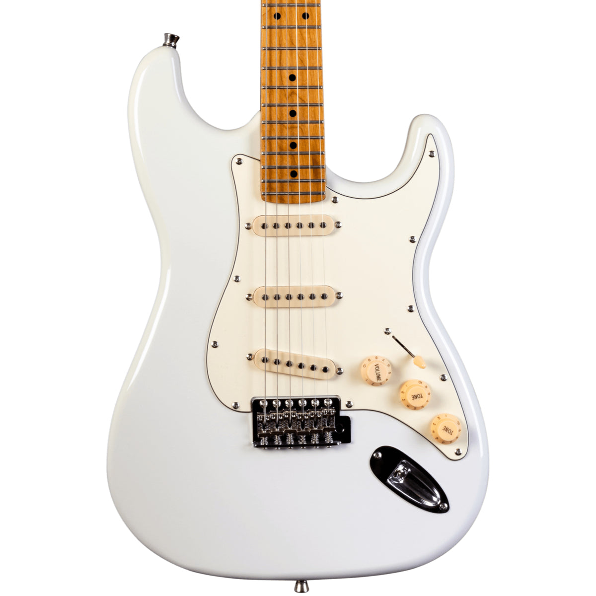 Jet JS-300-OW Electric Guitar SSS Canadian Roasted Maple Neck - OLYMPIC WHITE-Jet Guitars-Infinite Music
