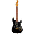 Jet JS-380-BK-G Electric Guitar w/ Roasted Maple Neck & Gold Hardware -Black-Jet Guitars-Infinite Music