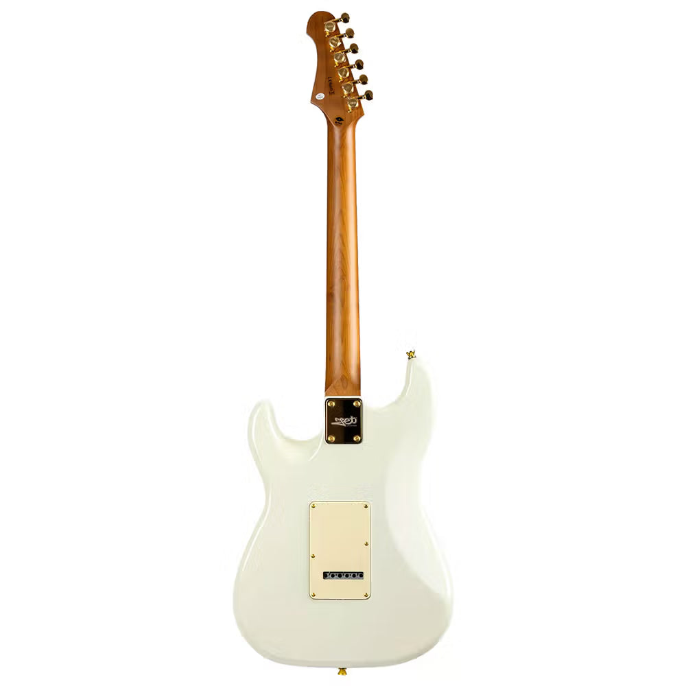 Jet JS-380-OW-G Electric Guitar w/ Roasted Maple Neck & Gold Hardware -Olympic White-Jet Guitars-Infinite Music