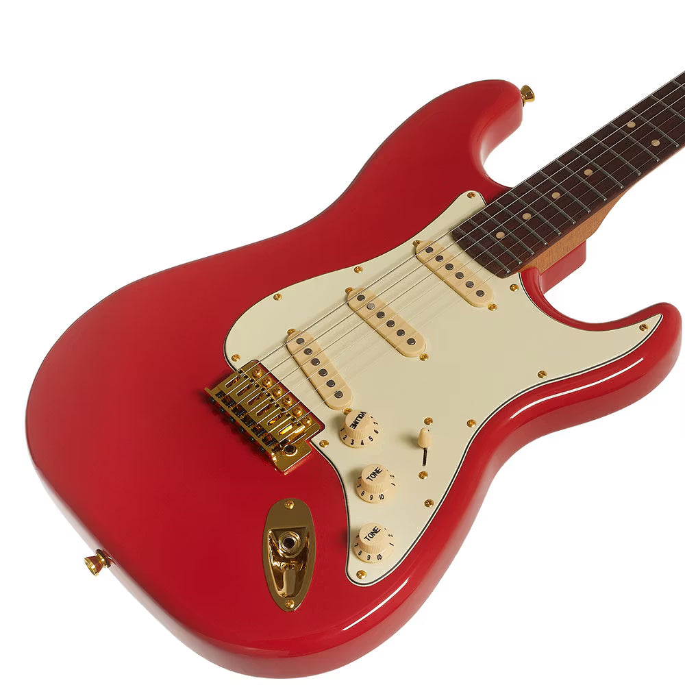 Jet JS-380-RD-G Electric Guitar w/ Roasted Maple Neck & Gold Hardware -Red-Jet Guitars-Infinite Music