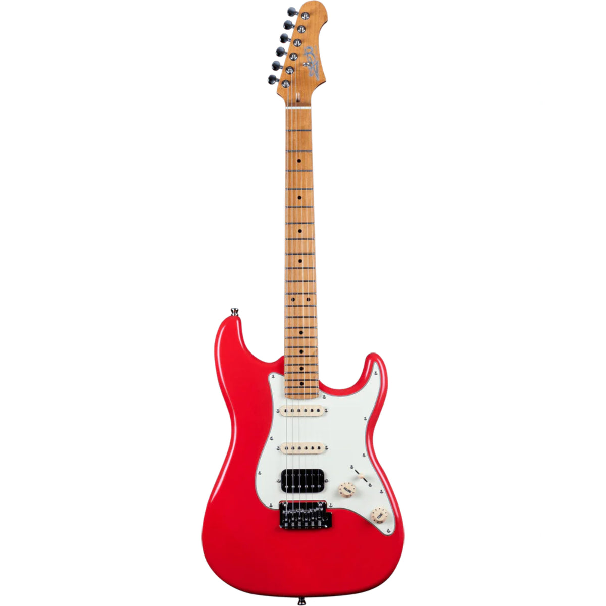 Jet JS-400-CRD Electric Guitar HSS Canadian Roasted Maple Neck - CORAL RED-Jet Guitars-Infinite Music