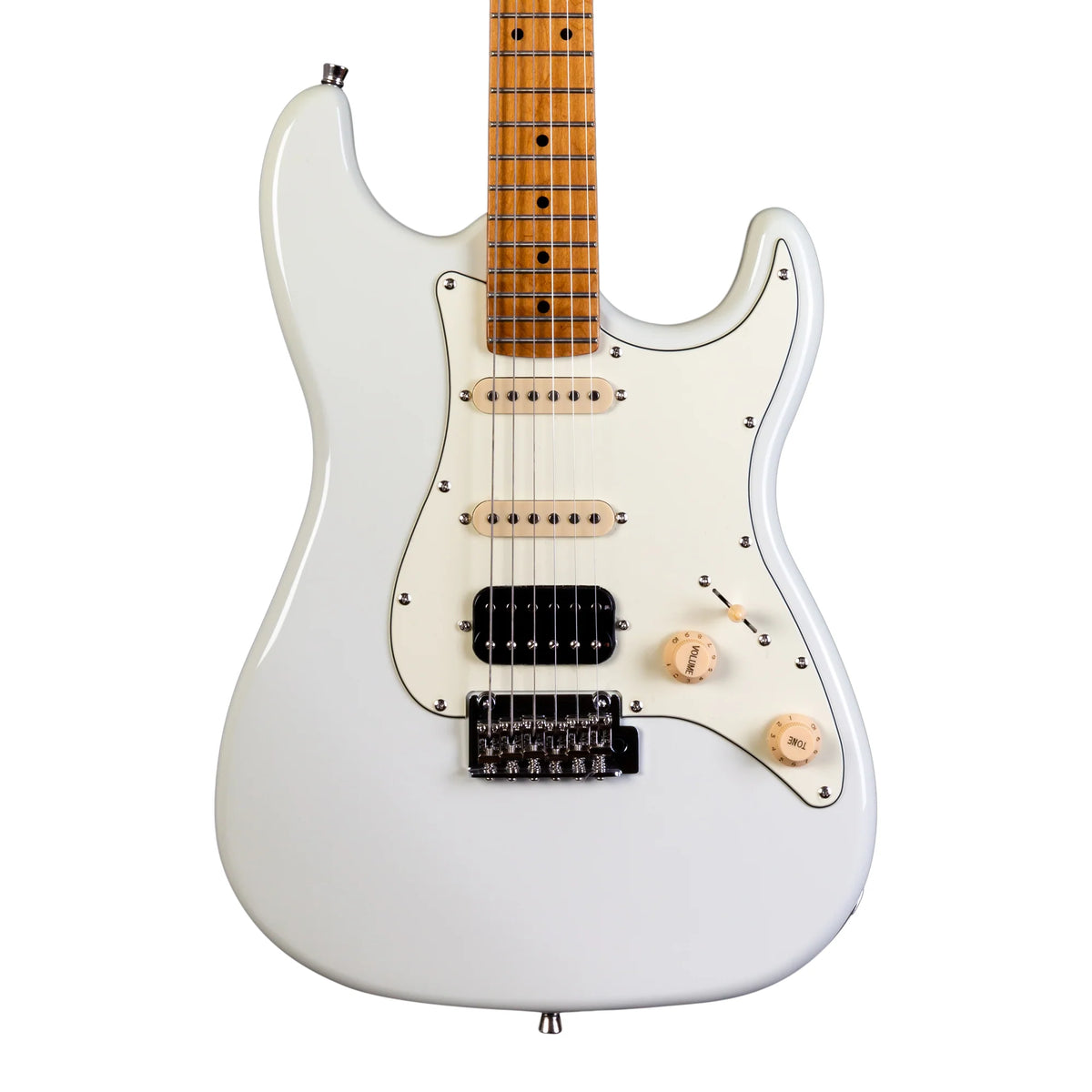 Jet JS-400-OW Electric Guitar HSS Canadian Roasted Maple Neck - OLYMPIC WHITE-Jet Guitars-Infinite Music