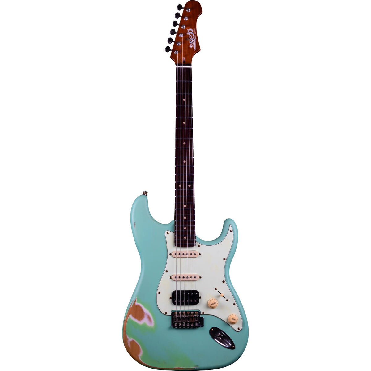 Jet JS-400 RELIC Electric Guitar HSS Rosewood FB -SEAFOAM GREEN-Jet Guitars-Infinite Music