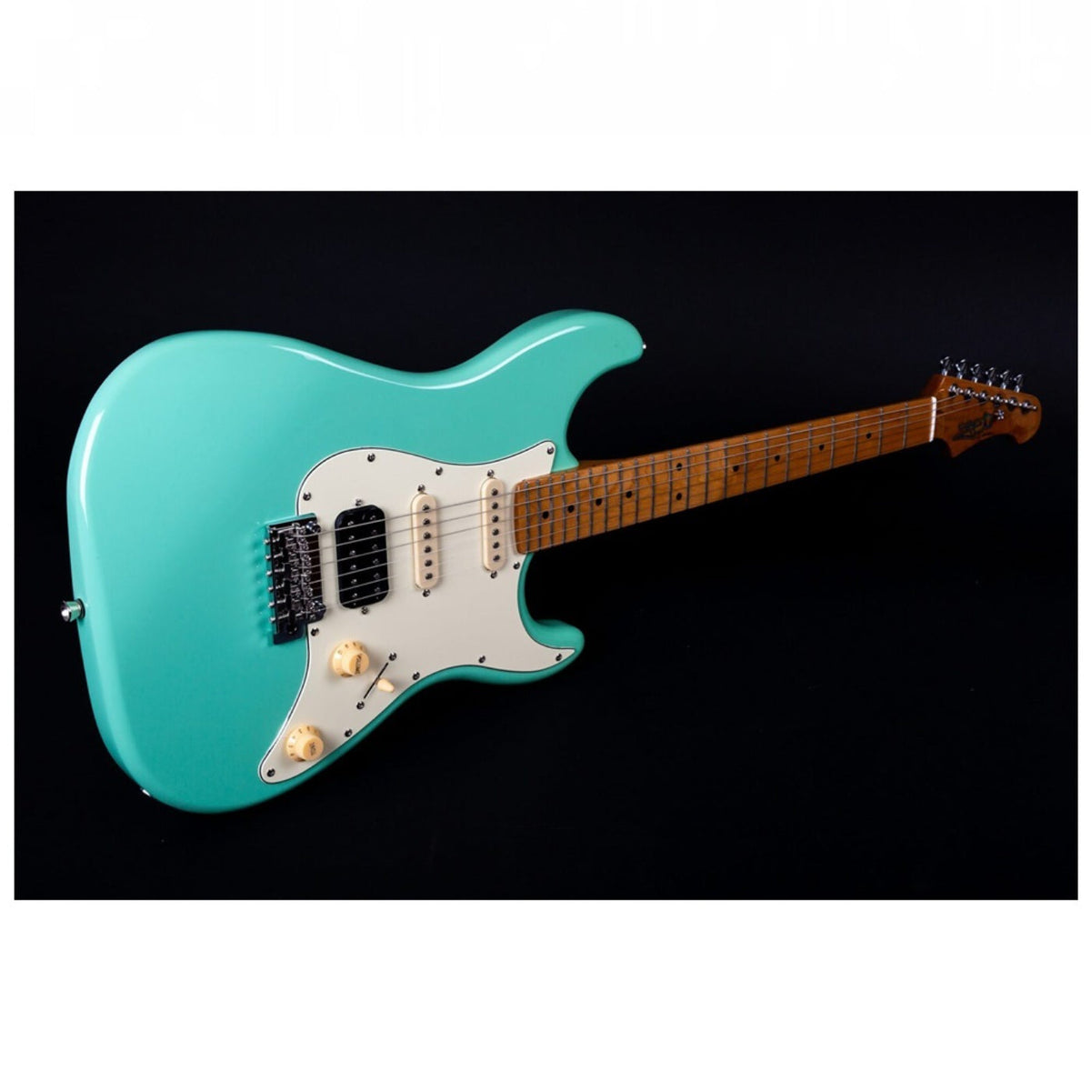 Jet JS-400 SFG Electric Guitar HSS Rosewood FB -SEAFOAM GREEN-Jet Guitars-Infinite Music