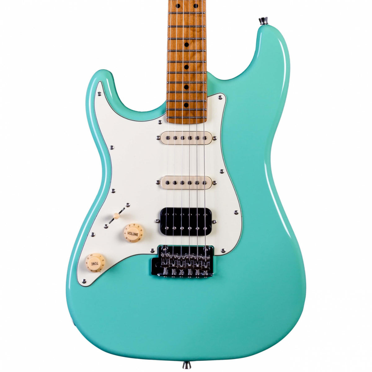 Jet JS-400-SFG-LH Electric Guitar HSS Canadian Roasted Maple Neck - SEA FOAM GREEN-LEFTHAND-Jet Guitars-Infinite Music