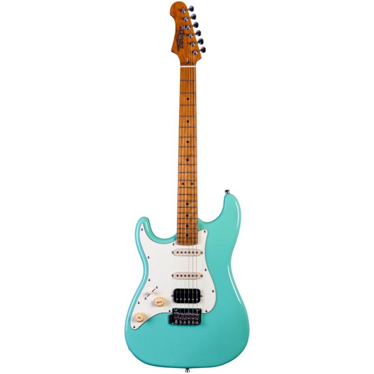 Jet JS-400-SFG-LH Electric Guitar HSS Canadian Roasted Maple Neck - SEA FOAM GREEN-LEFTHAND-Jet Guitars-Infinite Music