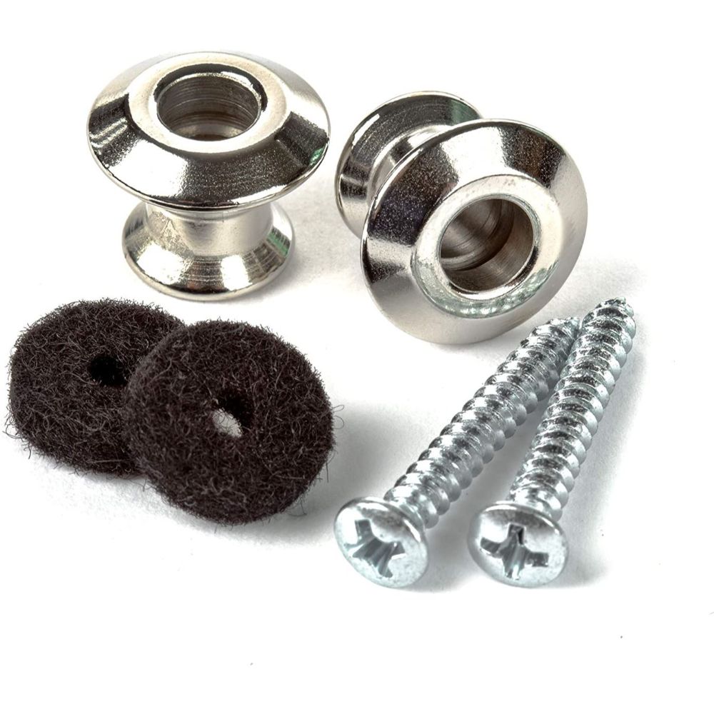 Jim Dunlop Dual Design Strap Buttons - Nickel-Dunlop-Infinite Music