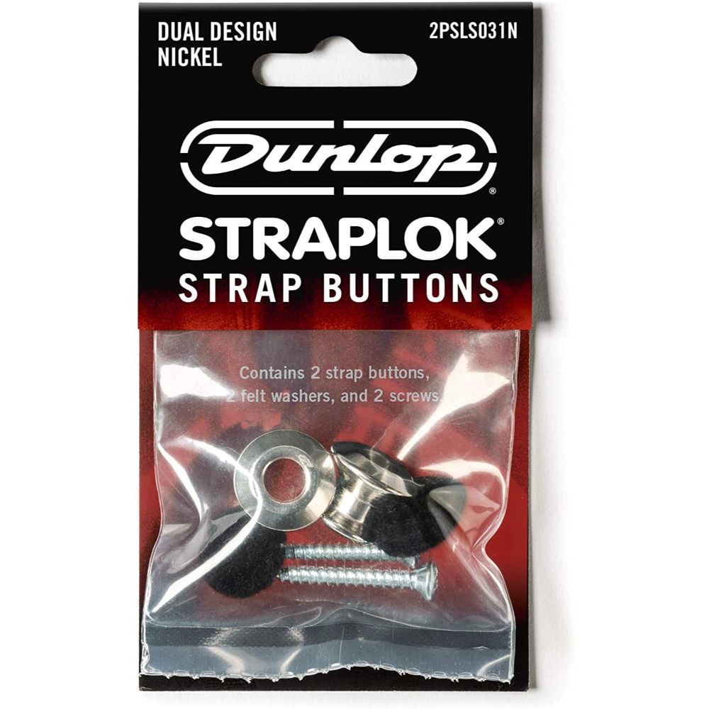 Jim Dunlop Dual Design Strap Buttons - Nickel-Dunlop-Infinite Music