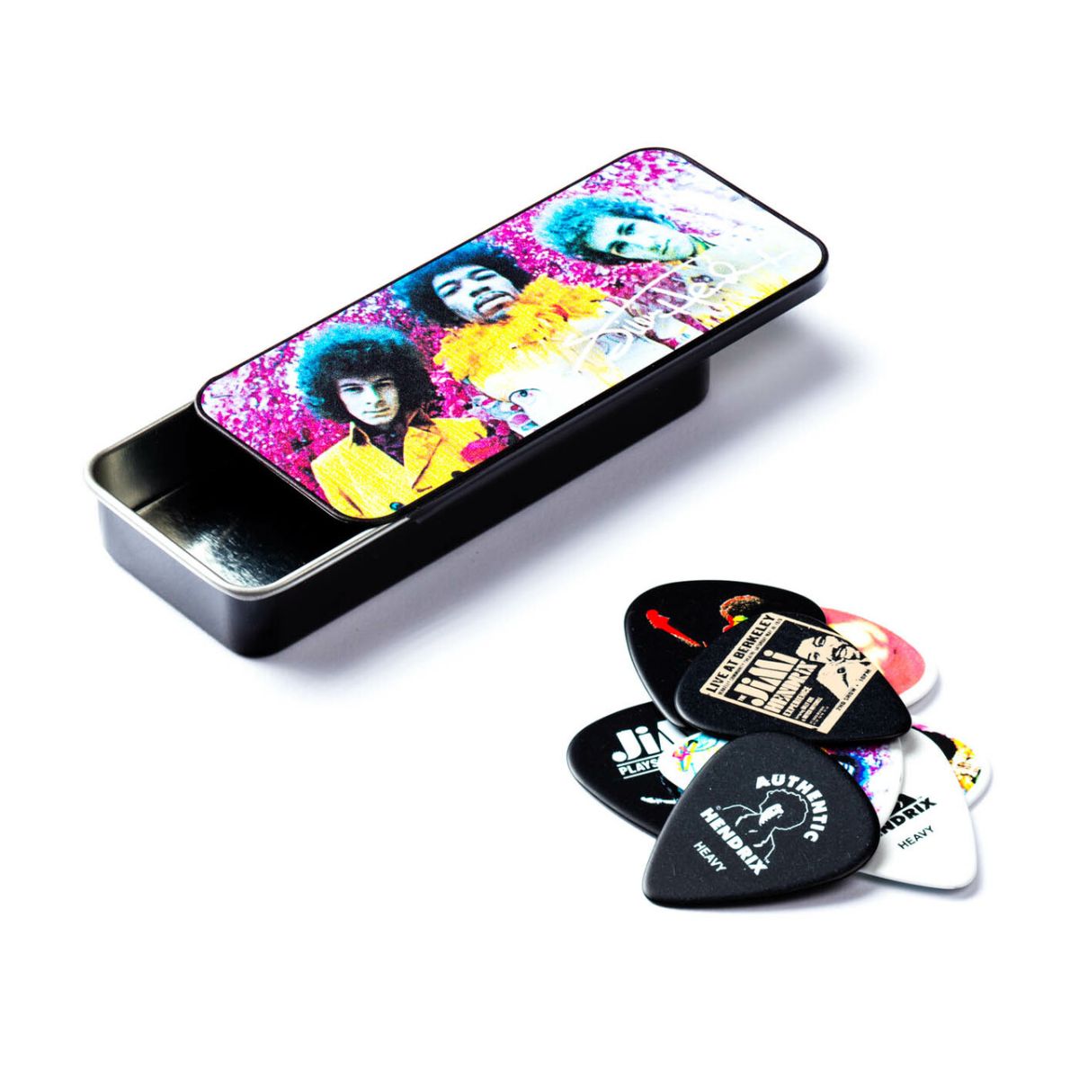Jimi Hendrix Experienced Guitar Pick Tin - (12)-Dunlop-Infinite Music