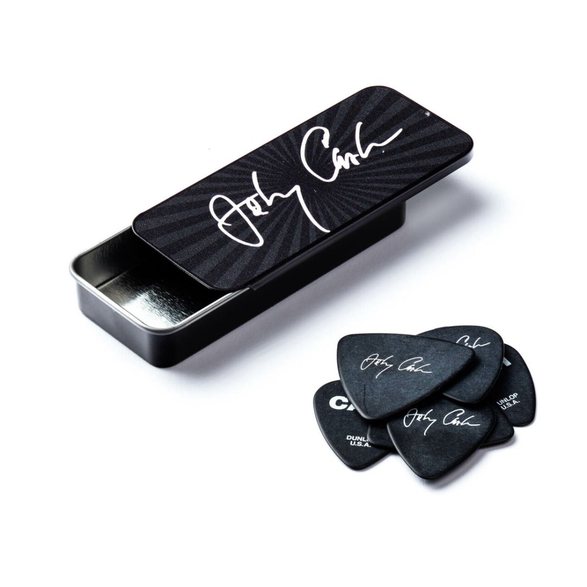 Johnny Cash Signature Guitar Pick Tin - (6)-Dunlop-Infinite Music