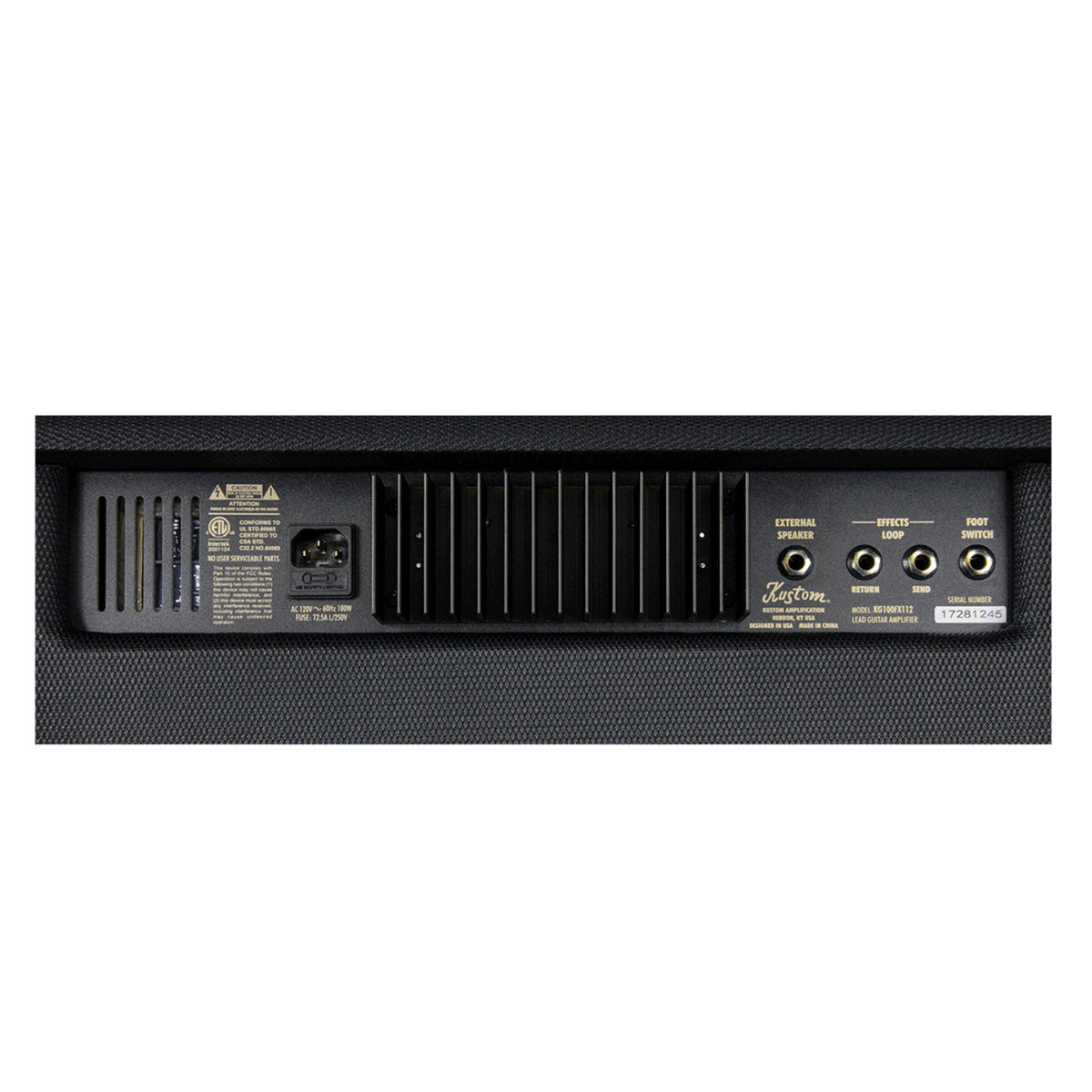 Kustom KG100FX112 100-Watt 1x12 Guitar Combo Amplifier-Kustom-Infinite Music