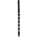 LM Poly Seat Belt Type Guitar Strap Black with White Peace Symbols Design-LM-Infinite Music