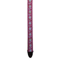 LM Retro Series Woven Jacquard Guitar Strap Pink/White Tapestry-LM-Infinite Music