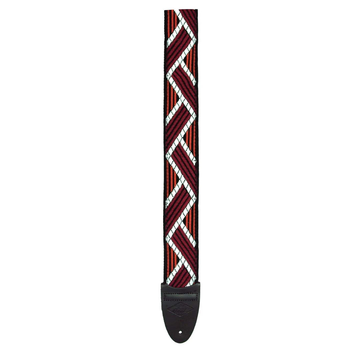 LM Retro Series Woven Jacquard Guitar Strap - Red/White Weave-LM-Infinite Music