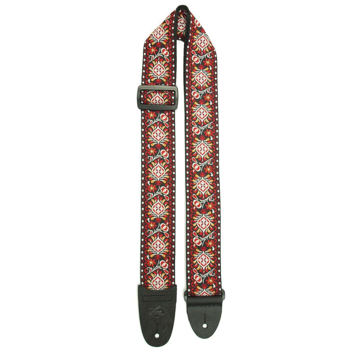 LM Retro Series Woven Jacquard Guitar Strap White/Red Tapestry-LM-Infinite Music