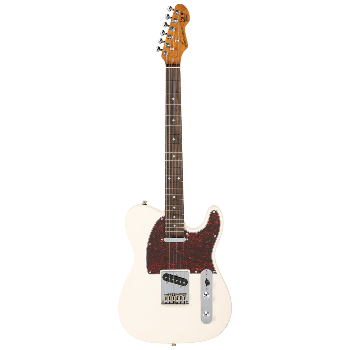 Levinson Sceptre Arlington Std Single Cutaway Olympic White SS w Indian Laurel Board-Levinson Sceptre-Infinite Music
