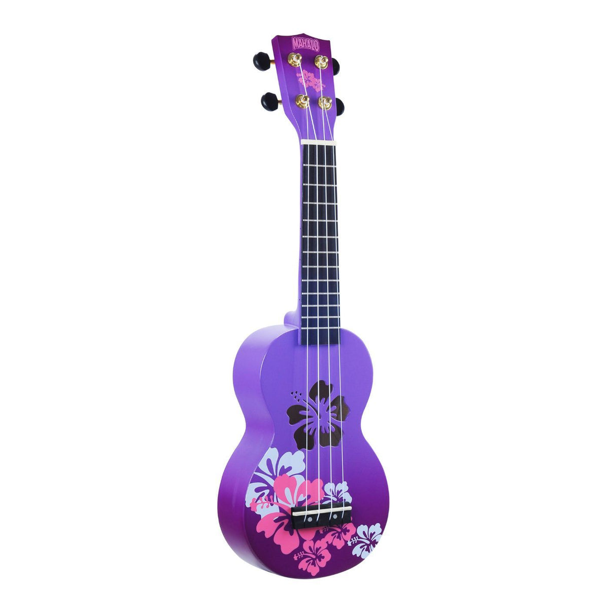Mahalo Soprano Ukulele - Hibiscus Flower Design-Mahalo-Infinite Music