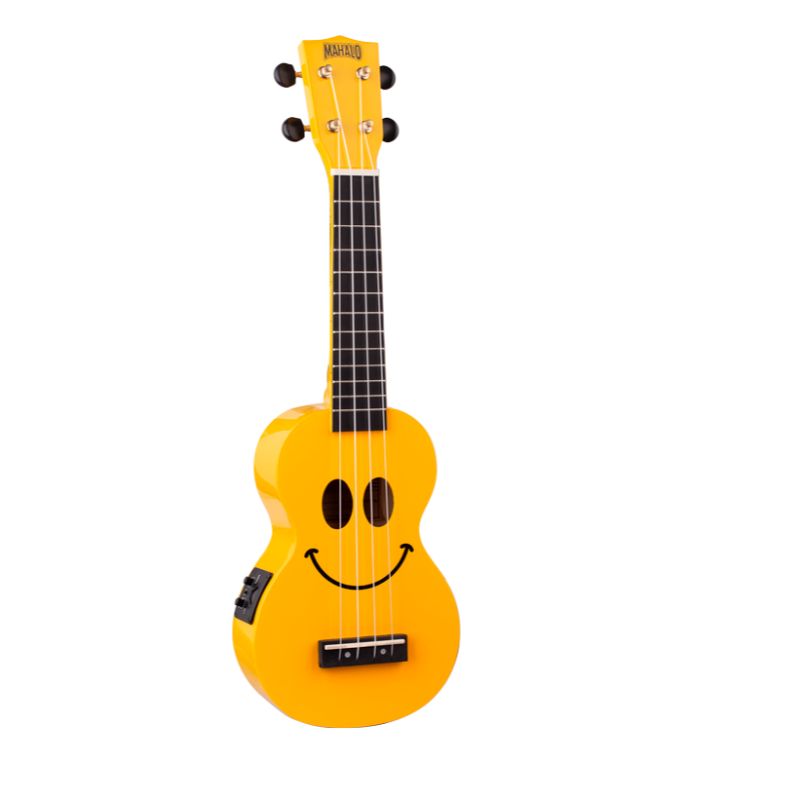 Mahalo U-Smile Series Electric Soprano Ukulele - Yellow-Mahalo-Infinite Music