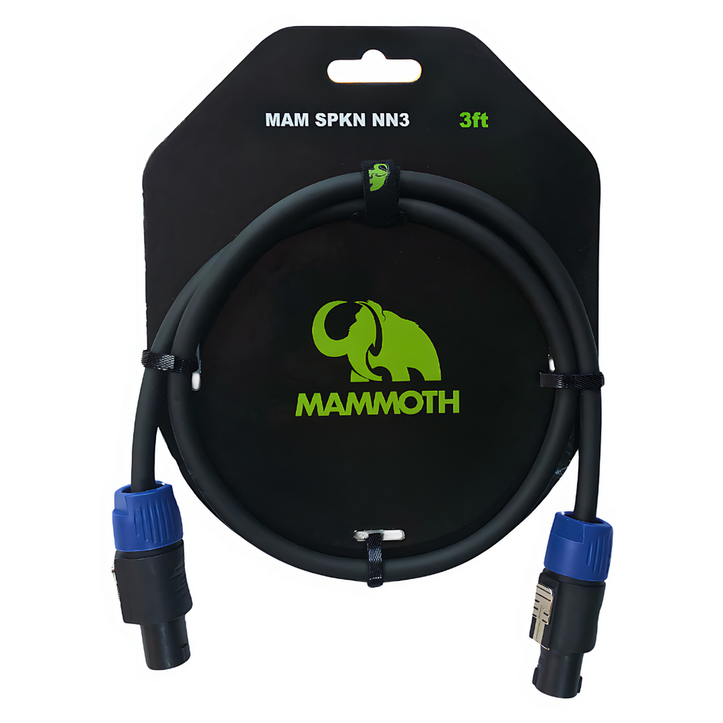 Mammoth MAM Spkn NN3 - SPEAKER CABLE - 3Ft - Speakon to Speakon-Mammoth-Infinite Music