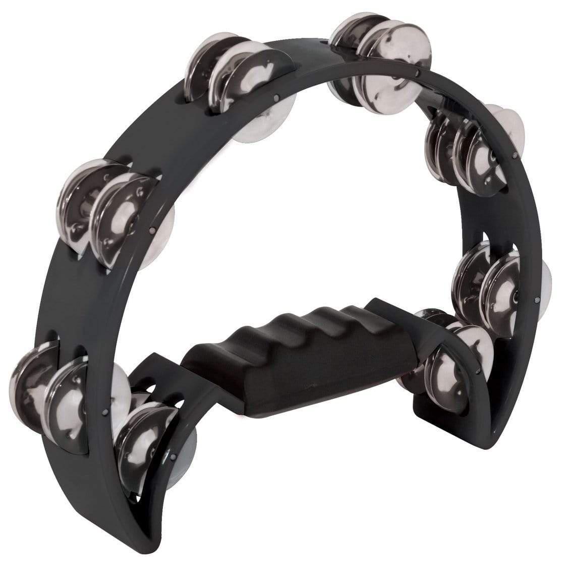 Mano Percussion Half Moon Tambourine - Black-Mano Percussion-Infinite Music