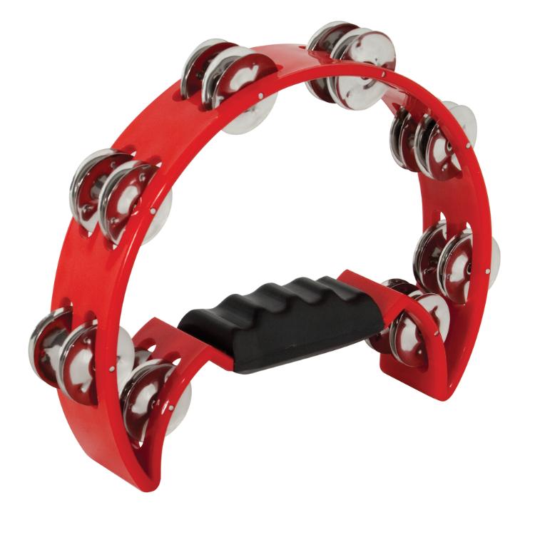 Mano Percussion Half Moon Tambourine - Red-Mano Percussion-Infinite Music
