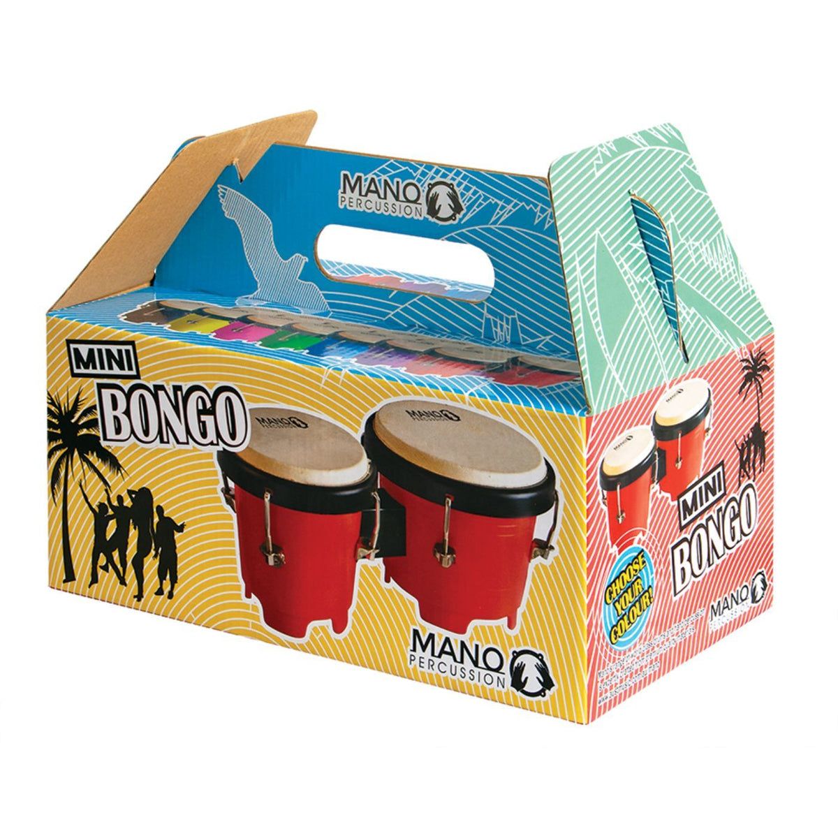 Mano Percussion Mini Bongos - Red-Mano Percussion-Infinite Music