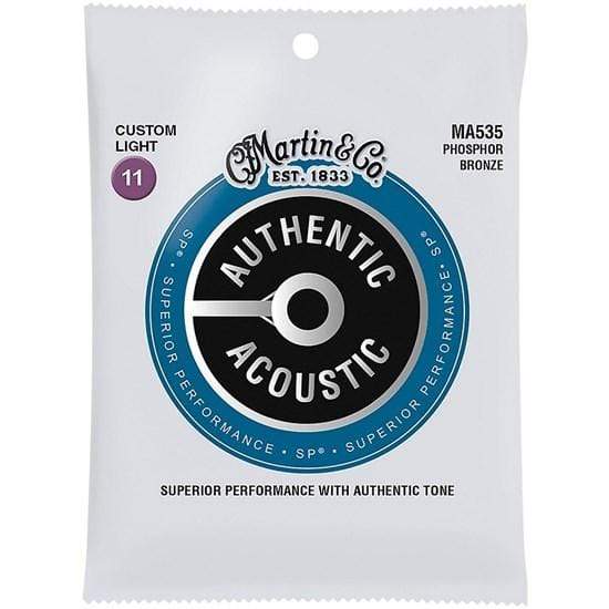 Martin MA535 Authentic SP 92/8 Phosphor Bronze Acoustic Guitar Strings Custom Light 11-52-Martin-Infinite Music