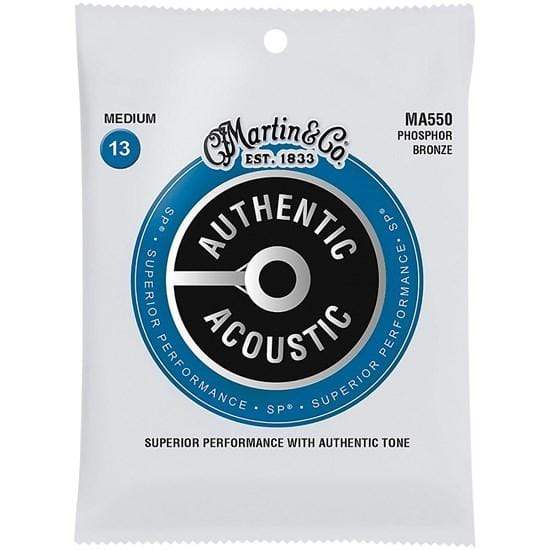 Martin MA550 Authentic SP 92/8 Phosphor Bronze Acoustic Guitar Strings Medium 13-56-Martin-Infinite Music