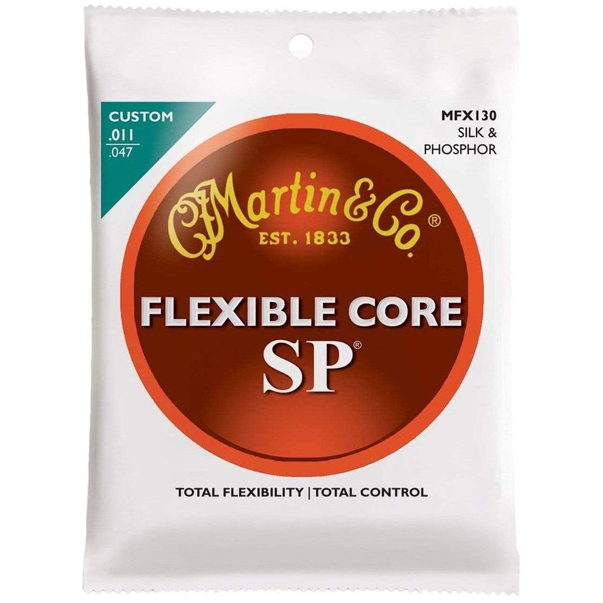 Martin MFX130 SP Flexible Core Silk & Phosphor Acoustic Guitar Strings 11-47-Martin-Infinite Music