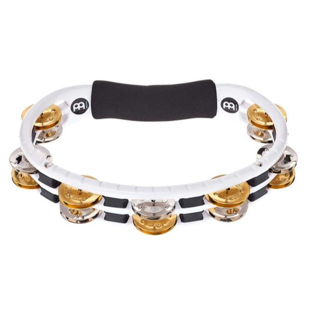 Meinl Percussion Hand Held Dual Alloy Jingles White Tambourine-Meinl Percussion-Infinite Music
