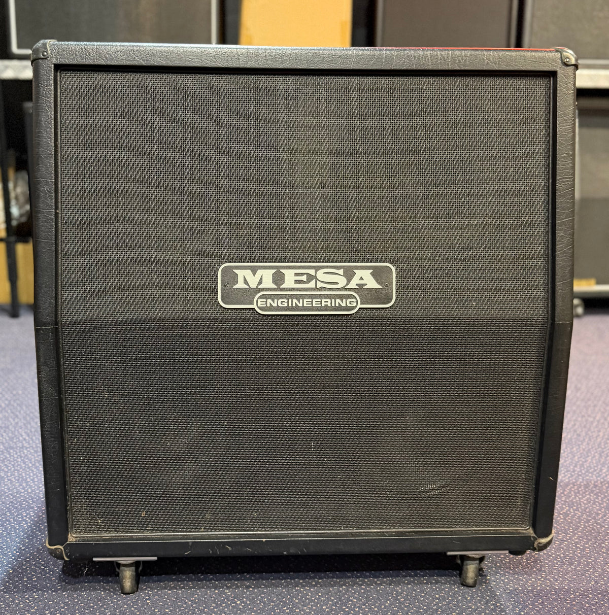 Mesa Boogie 4X12 Recto Traditional SLANT Black Speaker Cab W/- English Celestion V30 W/- Cover (Pre Owned)-Mesa Boogie-Infinite Music