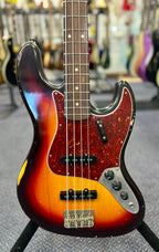 Nash JB63 J Bass - Ash Body -Rosewood FB - 3 Tone Sunburst - Light Ageing W/- Nash Hardcase (Copy)-Nash Guitars-Infinite Music