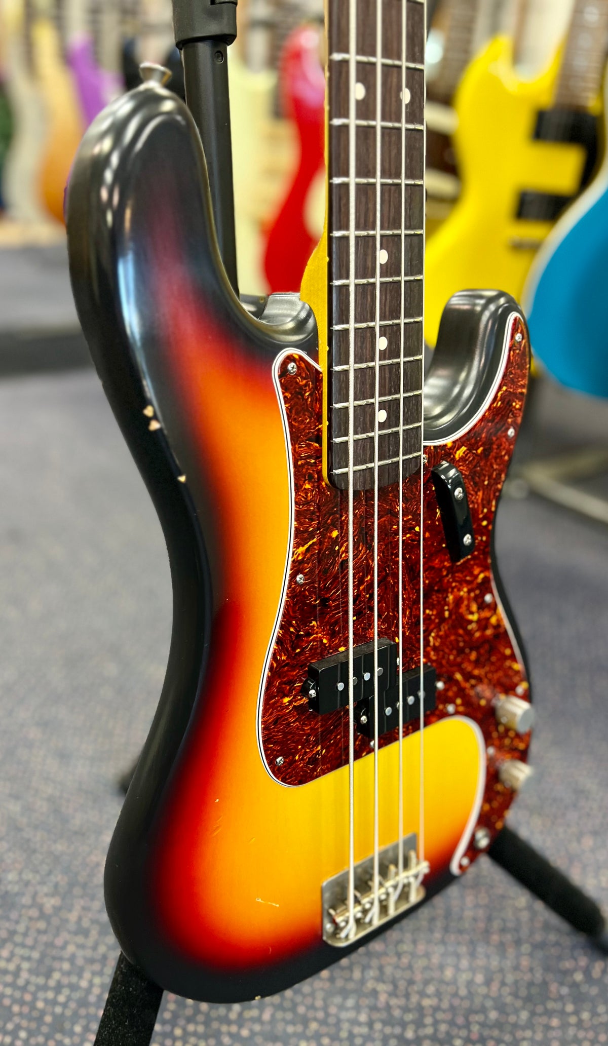 Nash PB63 P Bass - Alder Body -Rosewood FB - 3 Tone Sunburst - Light Ageing W/- Nash Hardcase-Nash Guitars-Infinite Music