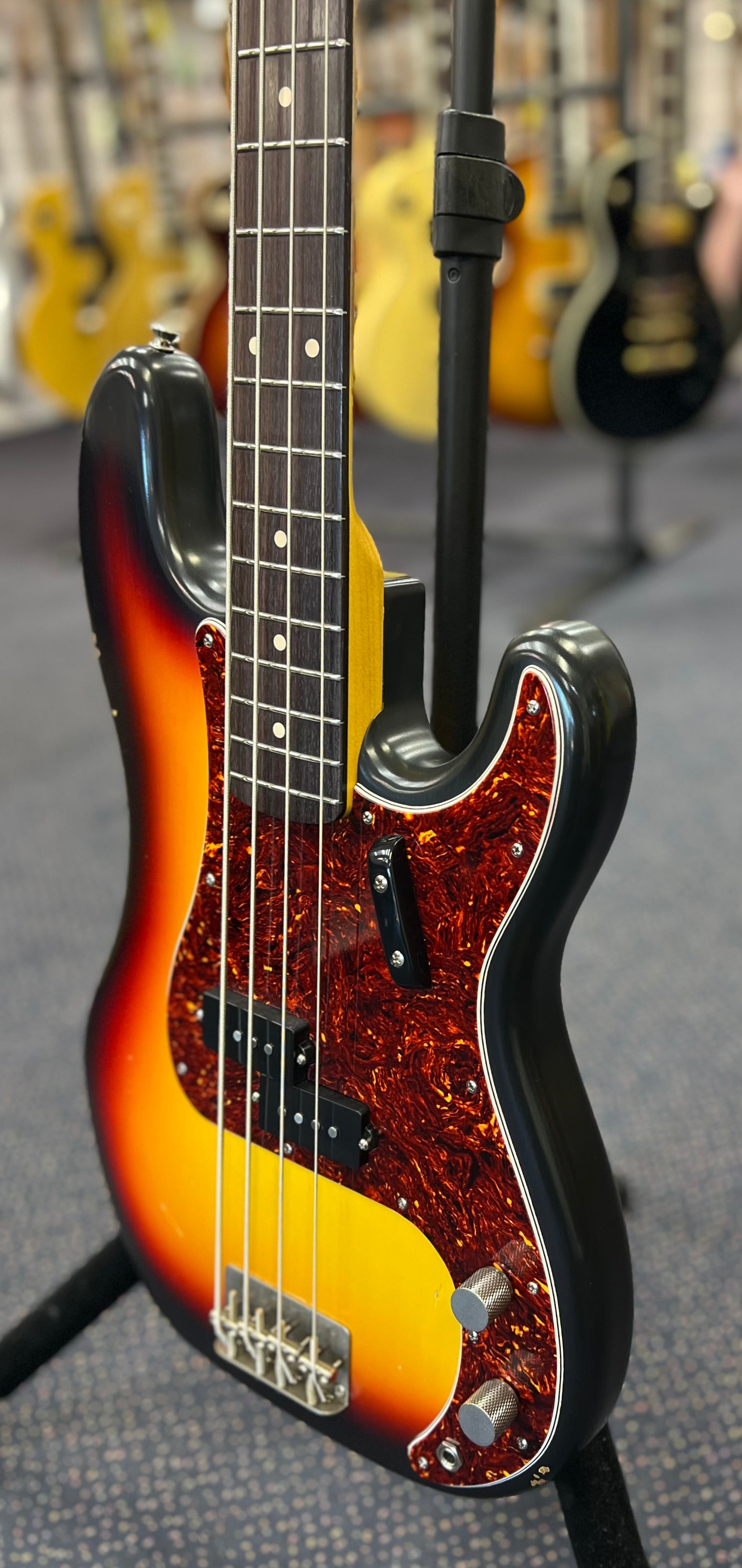 Nash PB63 P Bass - Alder Body -Rosewood FB - 3 Tone Sunburst - Light Ageing W/- Nash Hardcase-Nash Guitars-Infinite Music